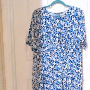 Laura Ashley women's blue floral dress USA size 16